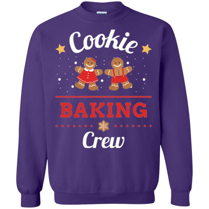 Christmas T-shirt Gingerbread Cookie Baking Crew Purple