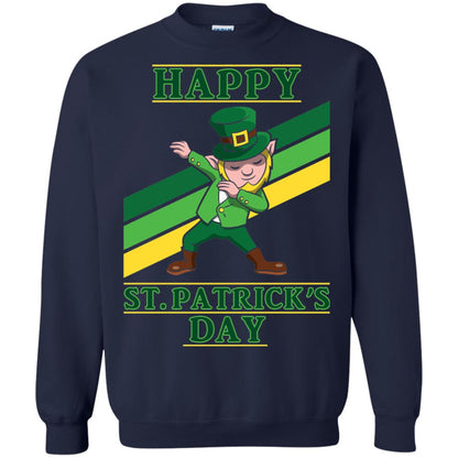 Dabbing Leprechaun Saint Patrick_s Day T-shirt Navy