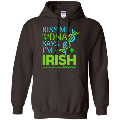 Kiss Me My Dna Say I'm Irish Saint Patricks Day Shirt Dark Chocolate