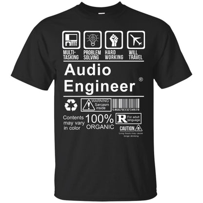 Audio Engineer Shirt Multi Tasking Problem Solving Black