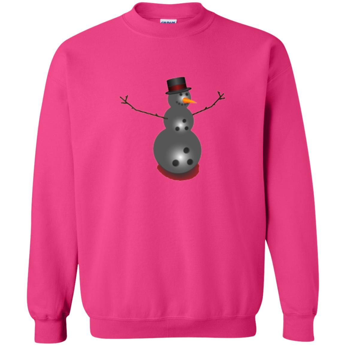 Christmas T-shirt Bowling Ball Snowman Heliconia