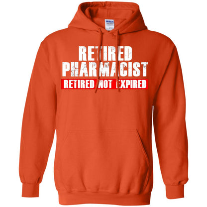 Funny Retired Pharmacist T-shirt Retired Not Expired Orange