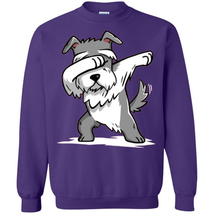 Dog Lover T-shirt Miniature Schnauzer Cute Dabbing Purple