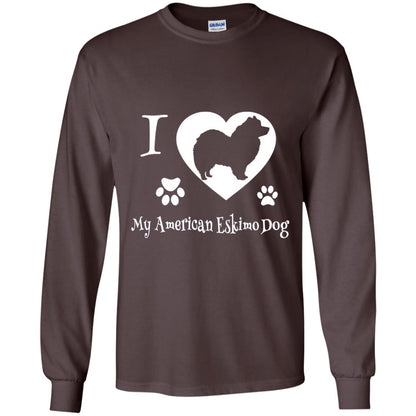 Dog Lover T-shirt I Love My American Eskimo Dog Dark Chocolate