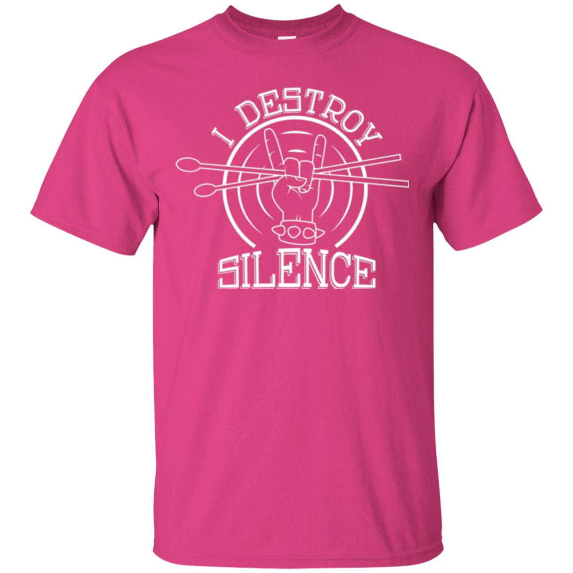 Drummer T-shirt I Destroy Silence Heliconia