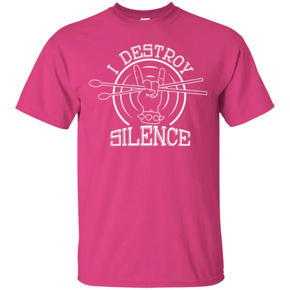 Drummer T-shirt I Destroy Silence Heliconia
