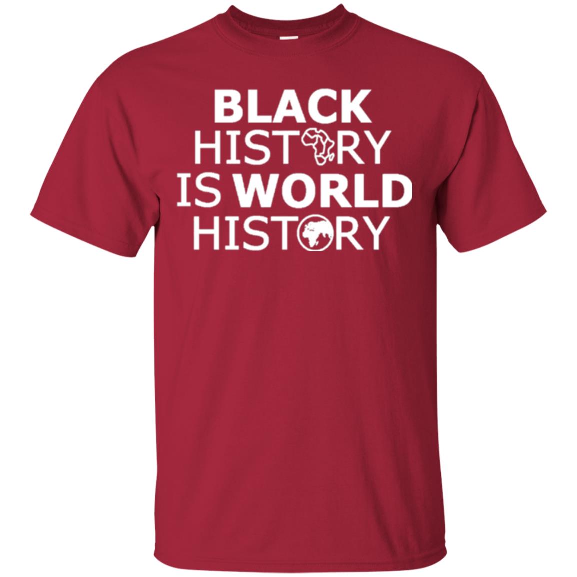 Black History Is World History T-shirt Cardinal