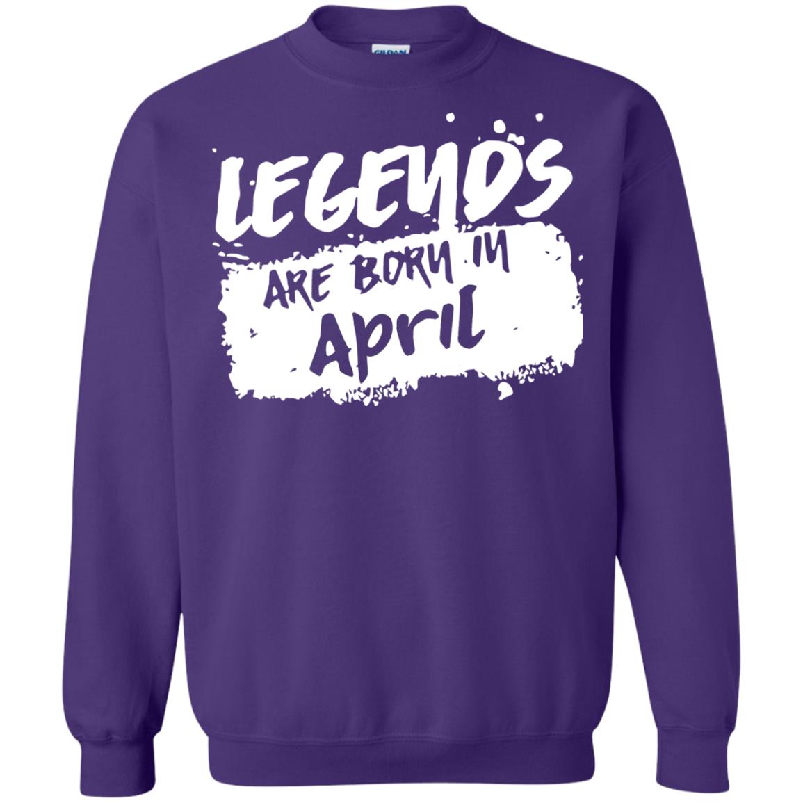 April Birthday Shirt Legends Are Born In April Purple