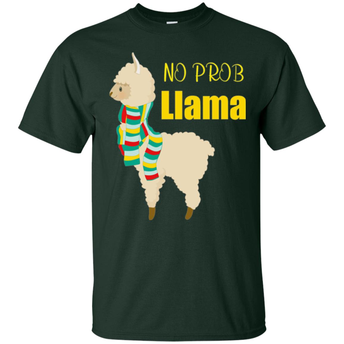 No Prob Llama T-shirt Forest
