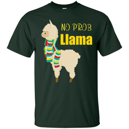 No Prob Llama T-shirt Forest