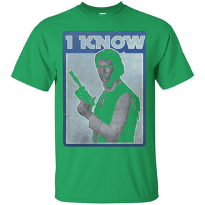 Film T-shirt Han Solo Iconic Unscripted I Know Graphic