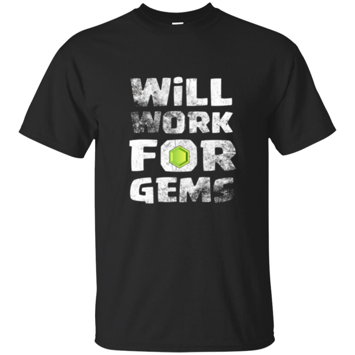 Gamer T-shirt Will Work For Gems Black