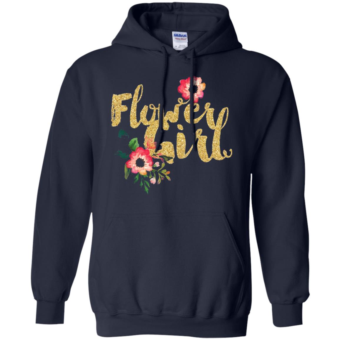Flower Girl Bridesmaid Wedding Reception T-shirt Navy