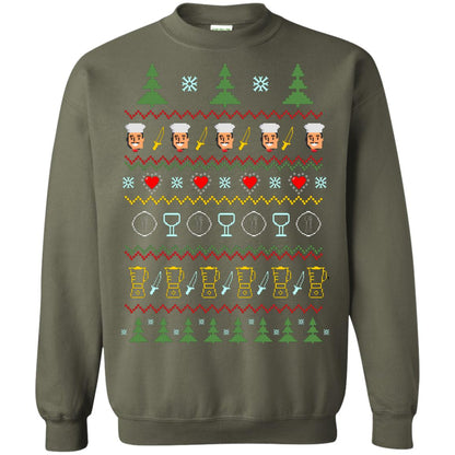 Chef Christmas X-mas Gift Shirt For Cooking Lovers Military Green