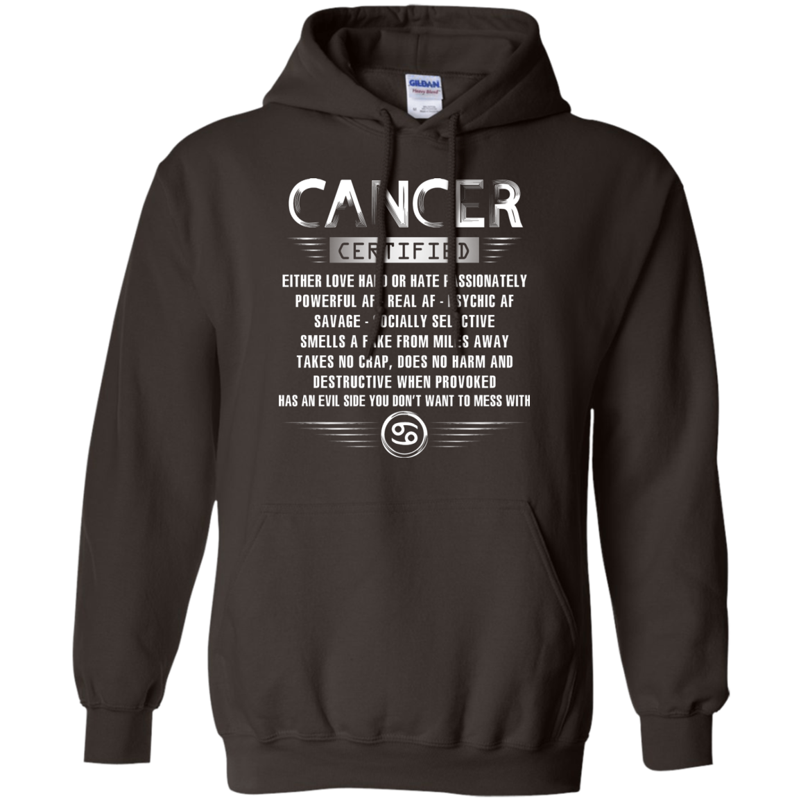 Cancer Certified Either Love Hard Or Hate Passionately Powerful Af T-shirt