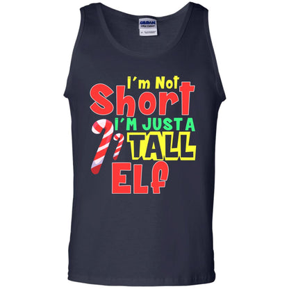 I'm Not Short I'm Just Tall Elf Christmas Gift Shirt Navy