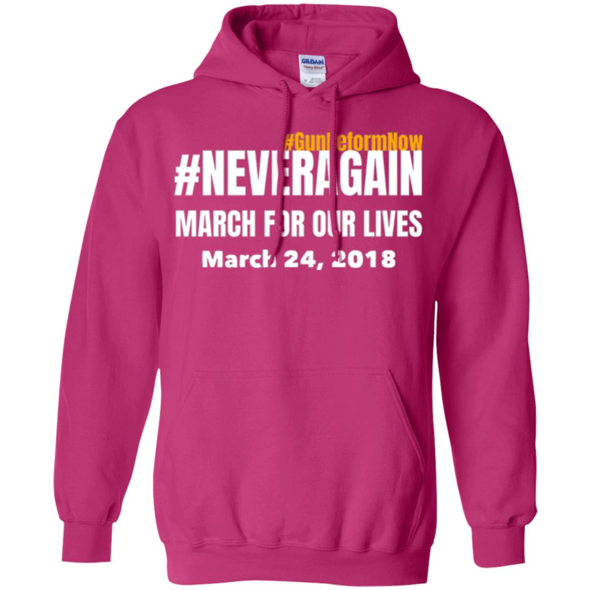 March For Our Lives Never Again Anti Gun T-shirt Heliconia