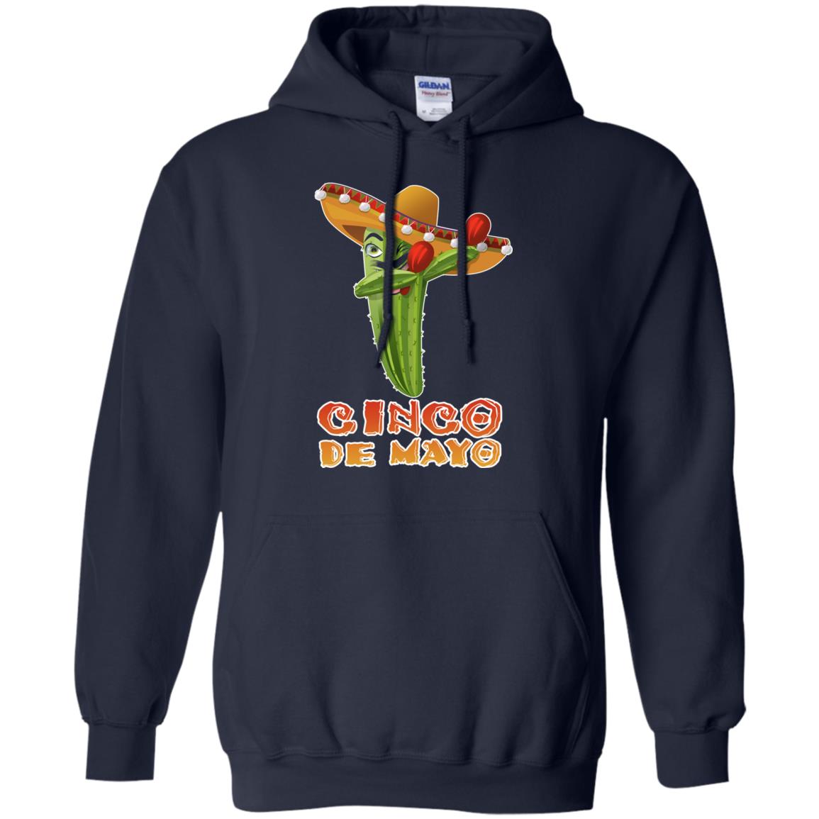Dabbing Cinco De Mayo Cactus Shirt Navy