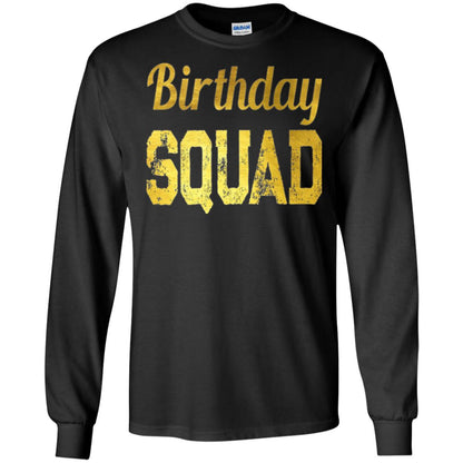 Birthday Squad Gold T-shirt Black