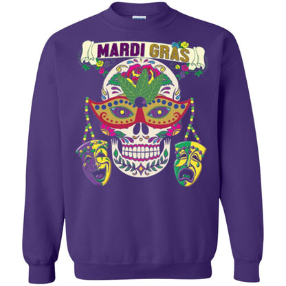 Mardi Gras Skull T-shirt Purple