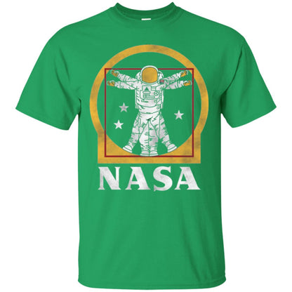 Vitruvian Astronaut T-shirt Irish Green
