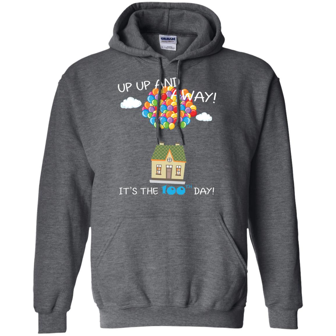 Kindgarten Teacher T-shirt Balloon One Hundred Days Of School Dark Heather