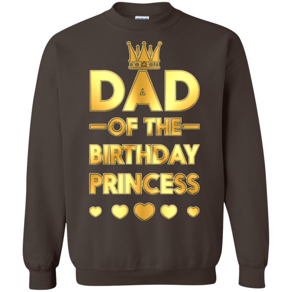 Dad Of The Birthday Princess Family T-shirt Dark Chocolate