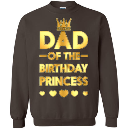 Dad Of The Birthday Princess Family T-shirt Dark Chocolate