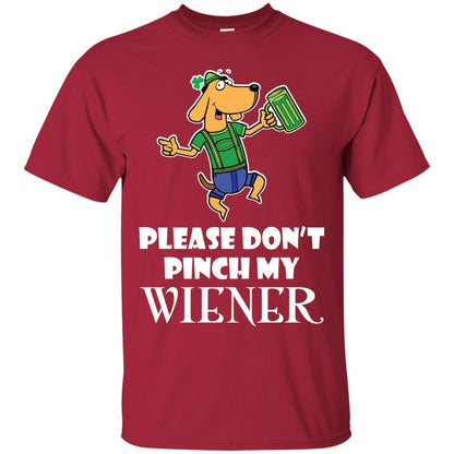 Please Don’t Pinch My Wiener Dog Lover Gift Shirt Cardinal