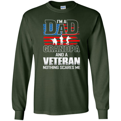 Veteran T-shirt I Am A Dad Grandpa And A Veteran Forest Green