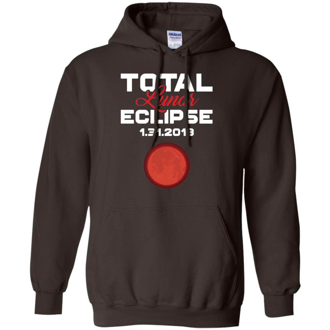 Eclipse January 31st 2018 Total Lunar Eclipse T-shirt Blood Moon Dark Chocolate