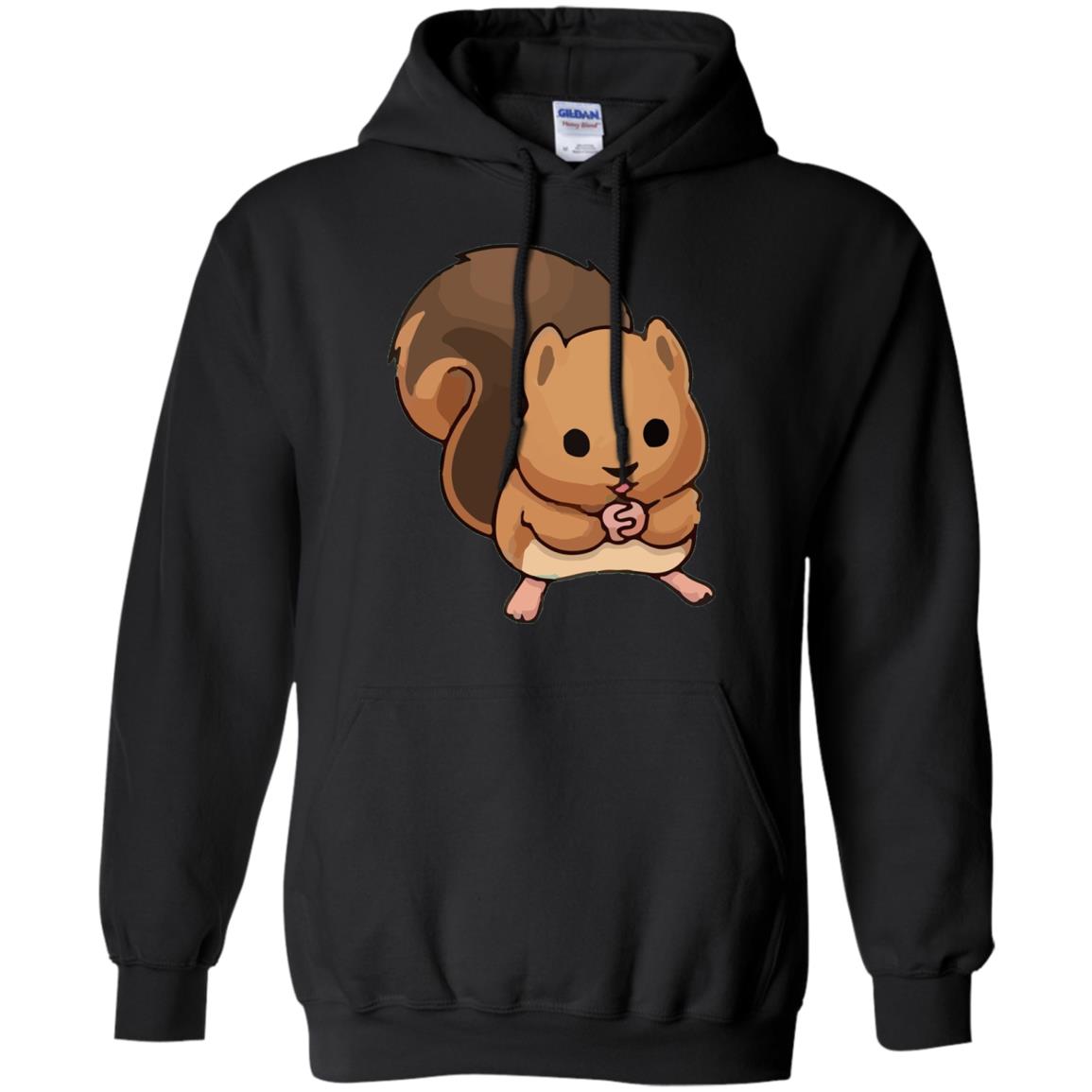 Cute Squirrel Graphic T-shirt Black