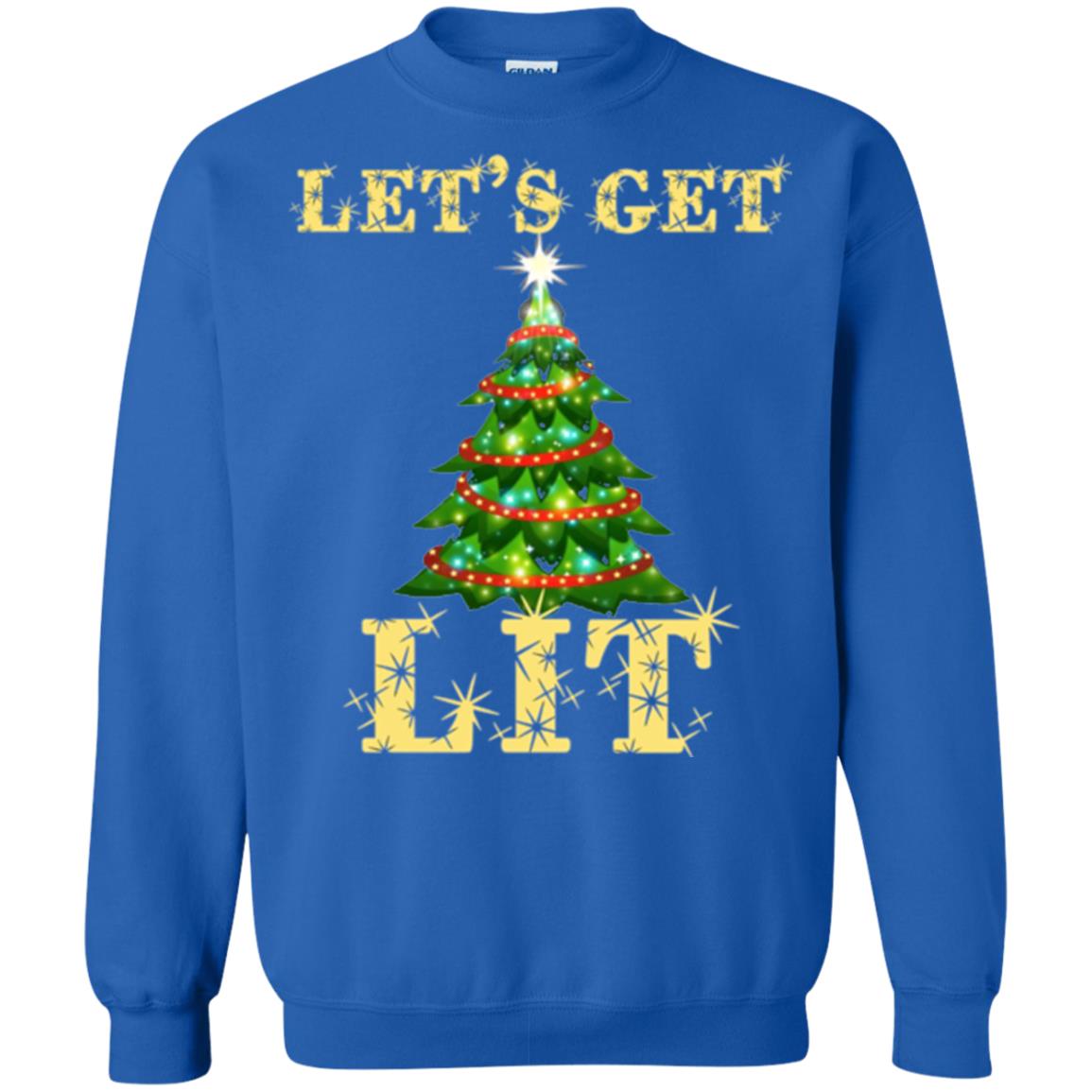 Christmas T-shirt Let_s Get Lit Royal