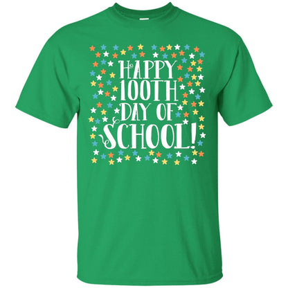 Teacher T-shirt Happy 100th Day Of School 100 Stars