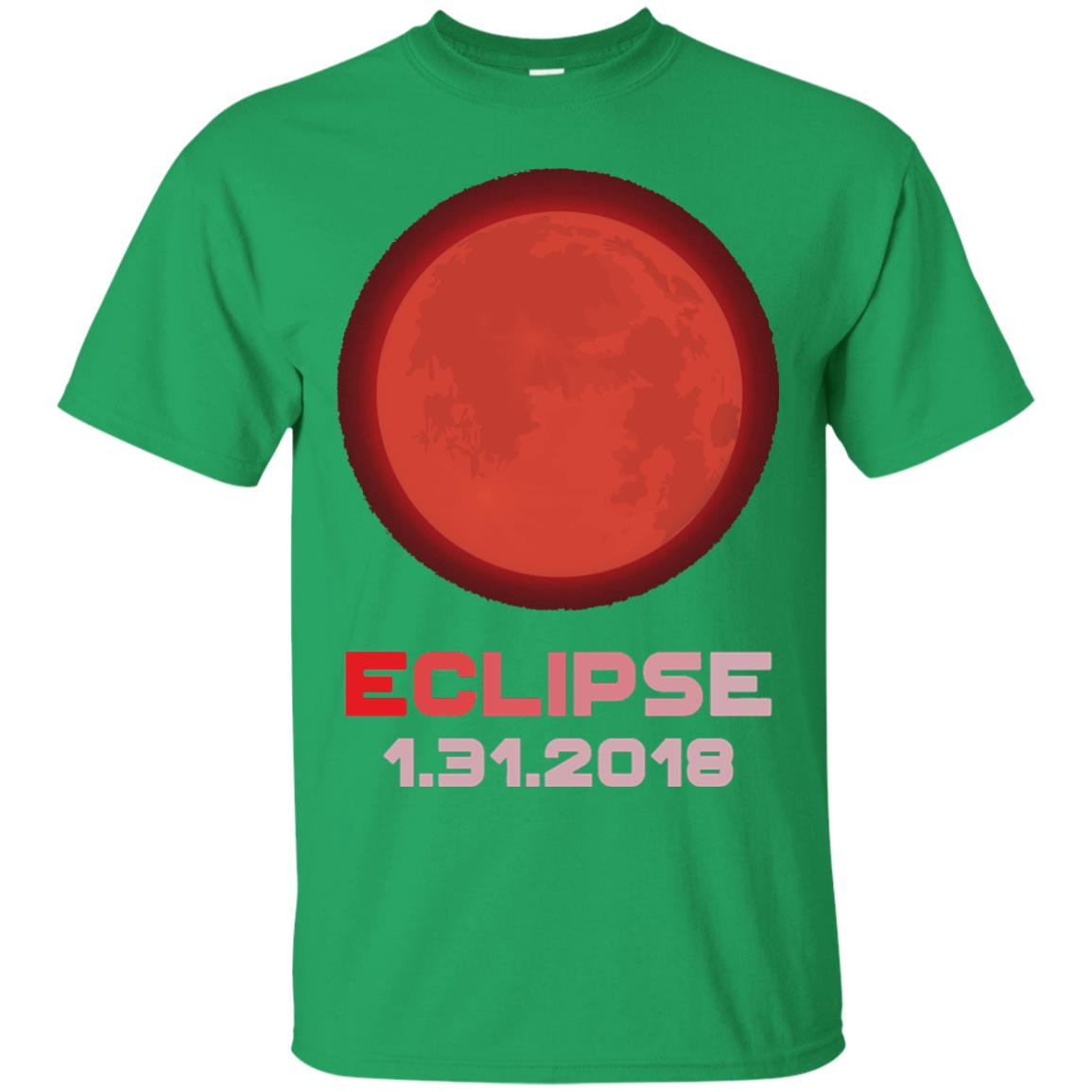 Eclipse January 31st 2018 Total Lunar Eclipse T-shirt Irish Green