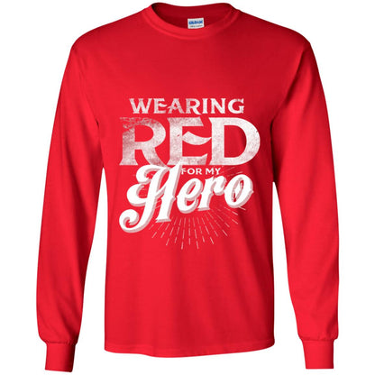 Wearing Red For My Hero Proud Us Army Shirt Red