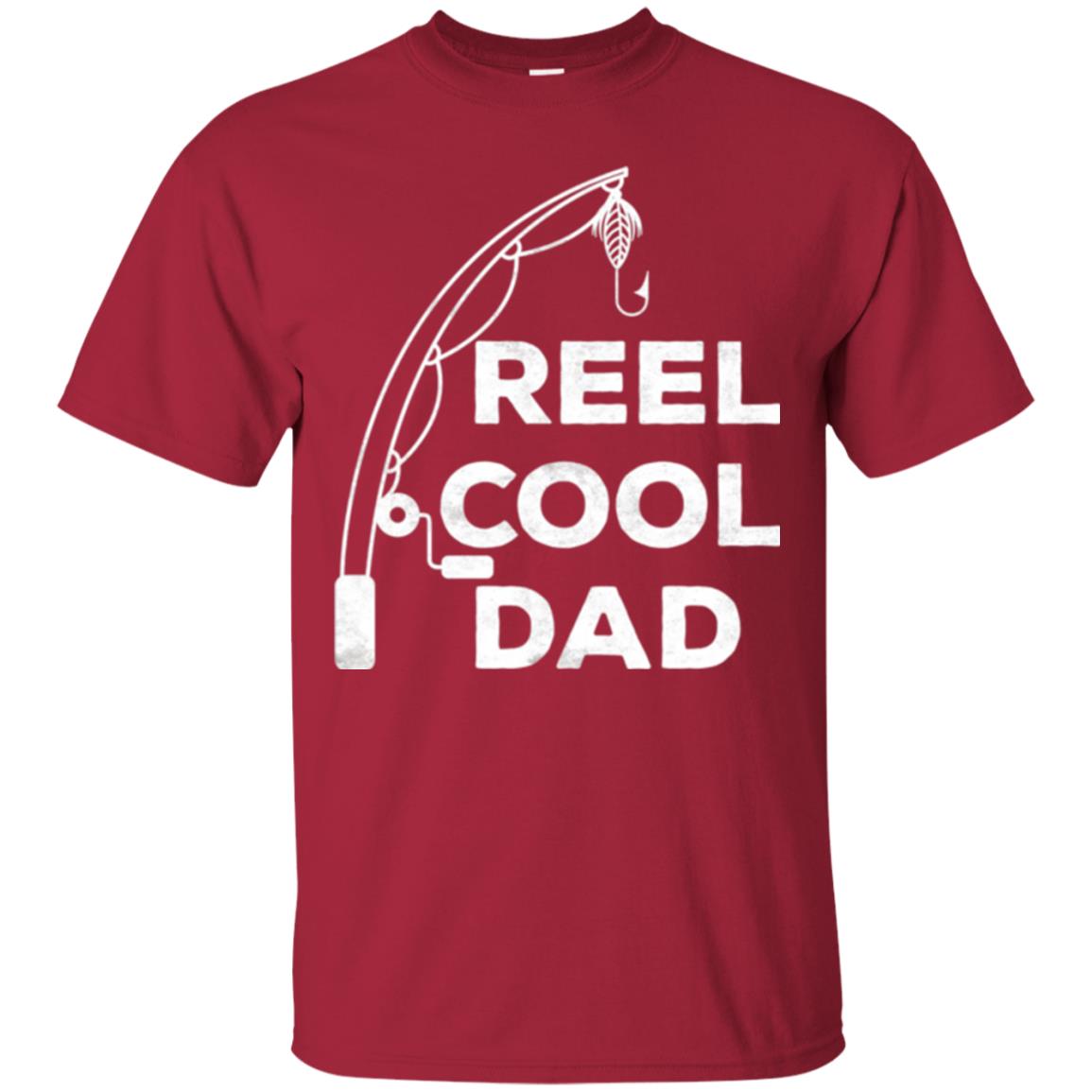 Fisherman T-shirt Reel Cool Dad Cardinal