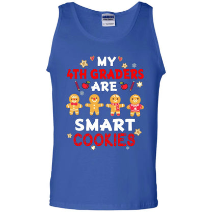 My 4th Graders Are Smart Cookies X-mas Gift Shirt For Fourth Gradeteachers Royal