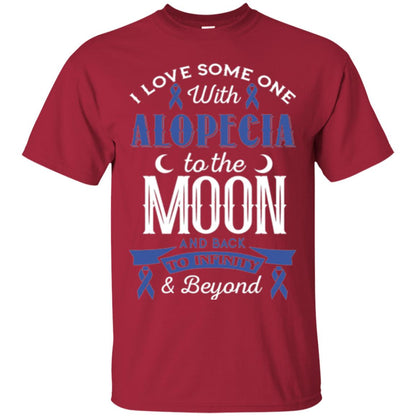 Alopecia Awareness T-shirt Love Someone With Alopecia To The Moon Cardinal