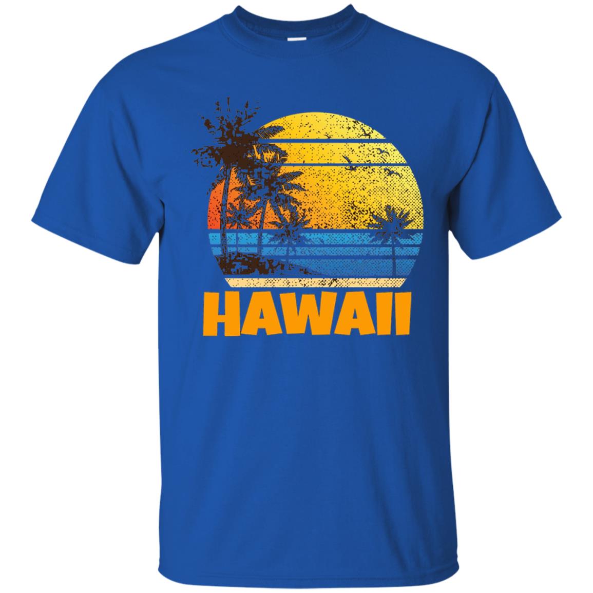 Old School 70_s Hawaiian The Aloha State T-shirt Royal