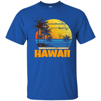 Old School 70_s Hawaiian The Aloha State T-shirt Royal