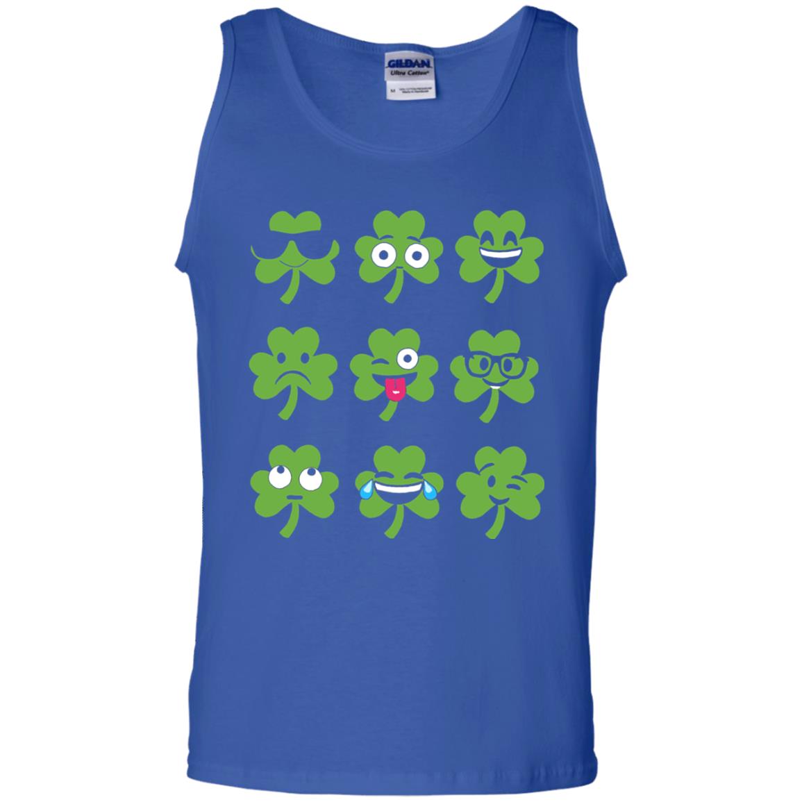 Emoji Shamrock St. Patrick_s Day T-shirt Royal