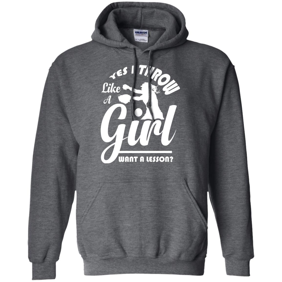 Softball Lover T-shirt Yes I Throw Like A Girl Want A Lesson Dark Heather