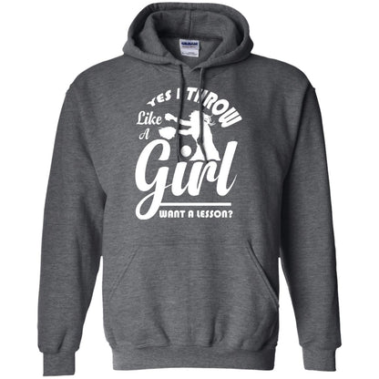 Softball Lover T-shirt Yes I Throw Like A Girl Want A Lesson Dark Heather