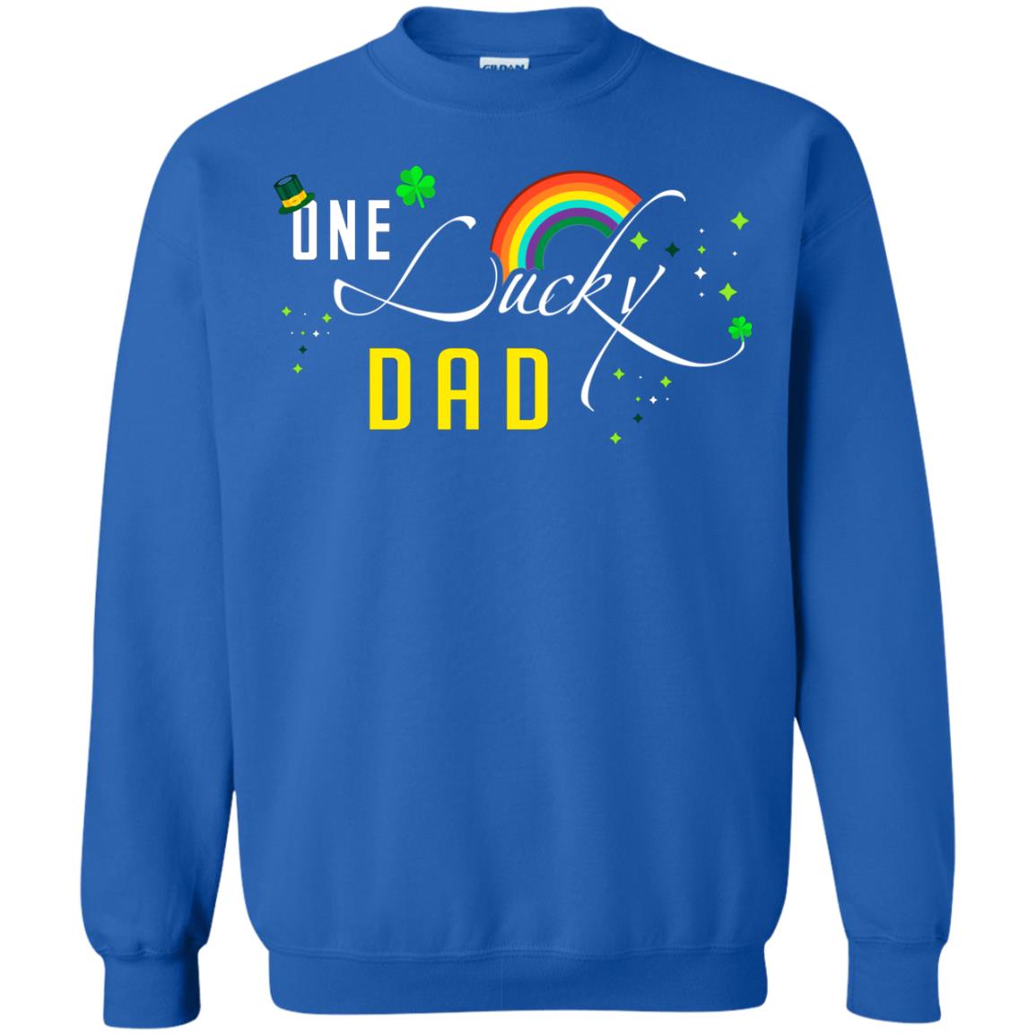 One Lucky Dad St. Patrick_s Day T-shirt Royal
