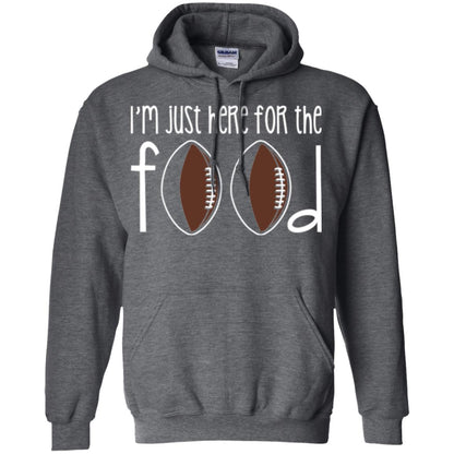 Football Lover T-shirt I_m Just Here For The Food Dark Heather