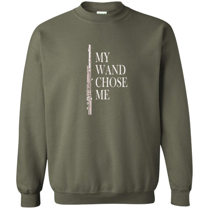 Flute Lover T-shirt My Wand Chose Me Military Green