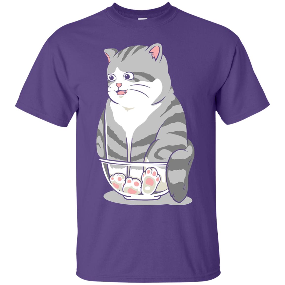 Cat Smile Cat Lover T-shirt Purple