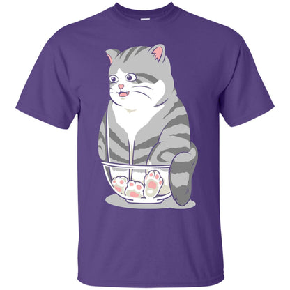 Cat Smile Cat Lover T-shirt Purple
