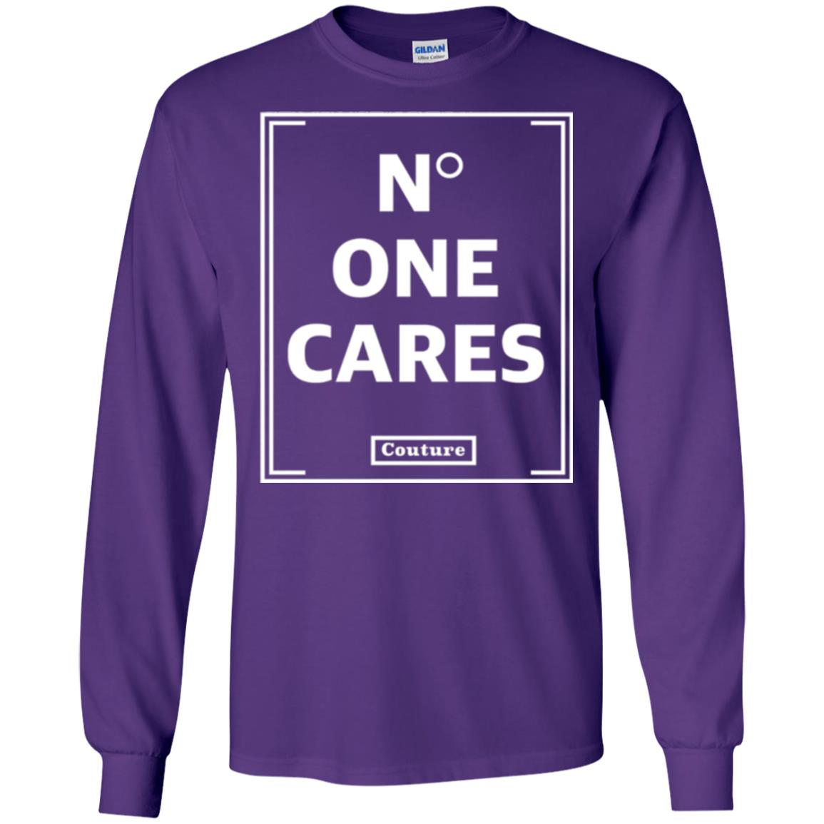 No One Cares Tops Cute Casual T-shirt Purple